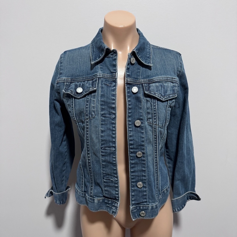 Gap Stretch Denim Jean Jacket Small Vintage 2005 Blue